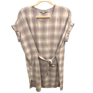 All Saints Sonny Check Dress Pink Gray size 4 GUC u0818